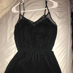 Black Top-Lace Romper -Sm
